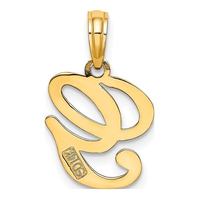 14K Yellow Gold Script Letter G Pendant – view 5