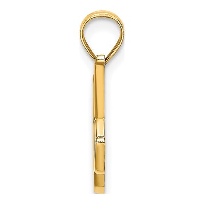 14K Yellow Gold Script Letter K Pendant – view 3