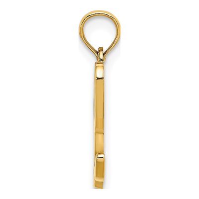 14K Yellow Gold Script Letter L Pendant – view 3