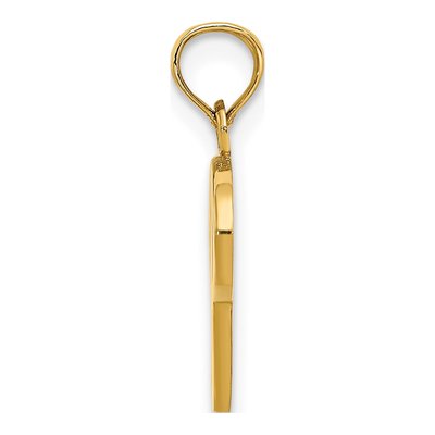 14K Yellow Gold Script Letter P Pendant – view 3