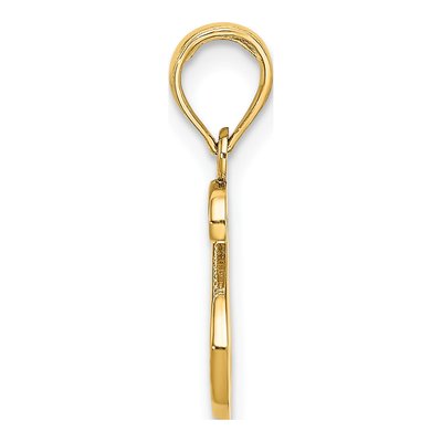 14K Yellow Gold Script Letter S Pendant – view 3