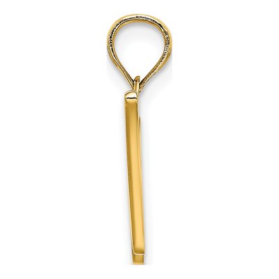 14K Yellow Gold Script Letter W Pendant – view 3