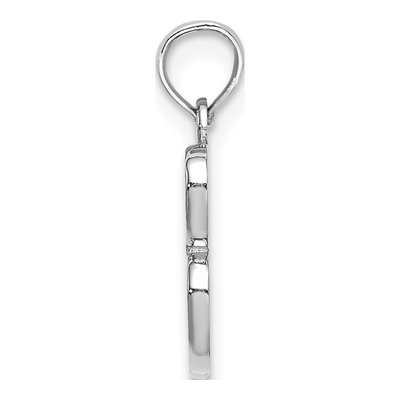 14K White Gold Script Letter B Pendant – view 3