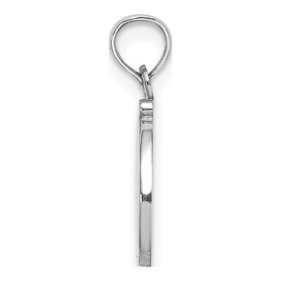 14K White Gold Script Letter D Pendant – view 3