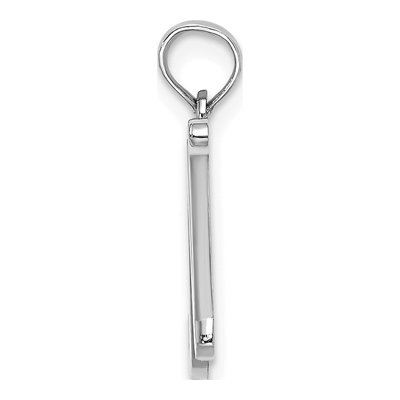 14K White Gold Script Letter N Pendant – view 3