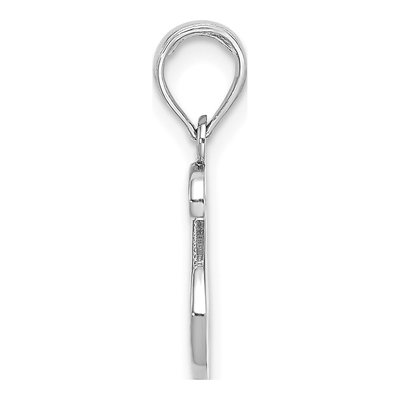14K White Gold Script Letter S Pendant – view 3