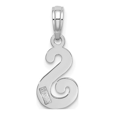 14K White Gold Script Letter S Pendant – view 5