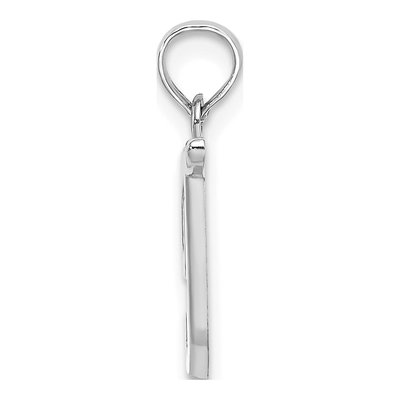 14K White Gold Script Letter T Pendant – view 3