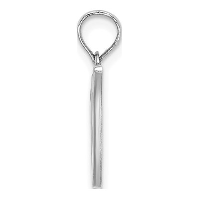 14K White Gold Script Letter V Pendant – view 3