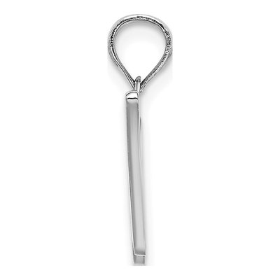 14K White Gold Script Letter W Pendant – view 3