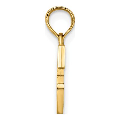 14K Yellow Gold Letter C Pendant – view 3