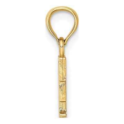 14K Yellow Gold Letter F Pendant – view 3