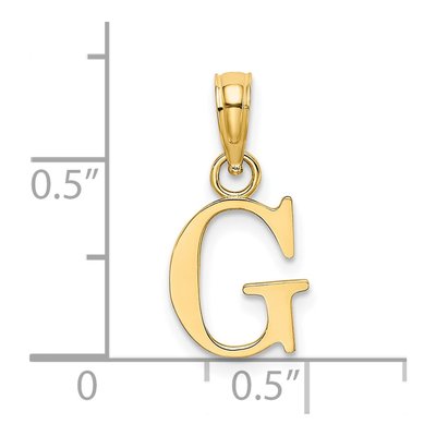 14K Yellow Gold Letter G Pendant – view 4