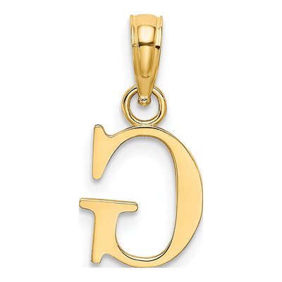 14K Yellow Gold Letter G Pendant – view 5