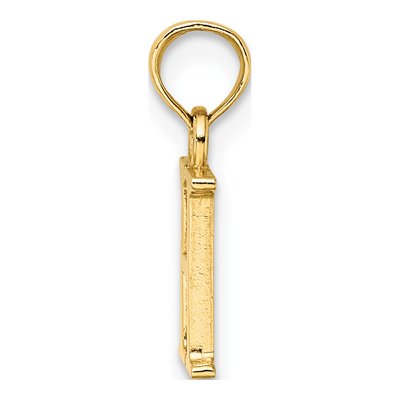 14K Yellow Gold Letter H Pendant – view 3