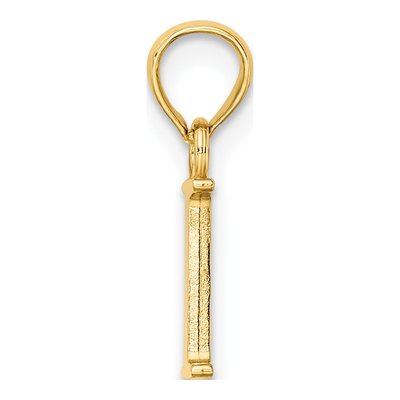 14K Yellow Gold Initial I Pendant – view 3