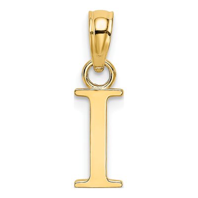 14K Yellow Gold Initial I Pendant – view 5