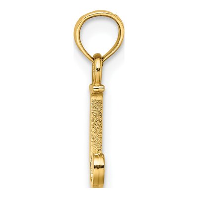 14K Yellow Gold Letter J Pendant – view 3