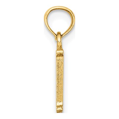 14K Yellow Gold Letter M Pendant – view 3
