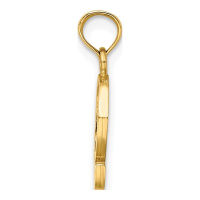 14K Yellow Gold Letter Q Pendant – view 2