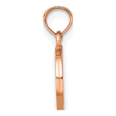 14K Rose Gold Letter D Pendant – view 3