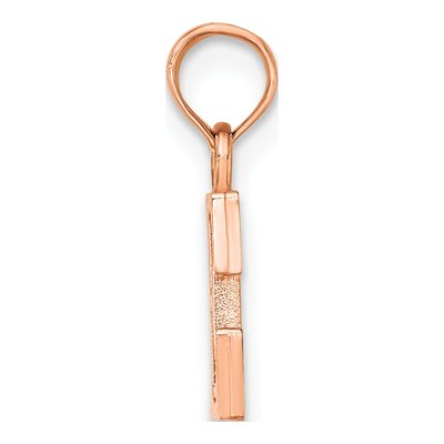 14K Rose Gold Letter E Pendant – view 3