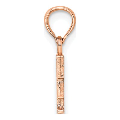 14K Rose Gold Letter F Pendant – view 3
