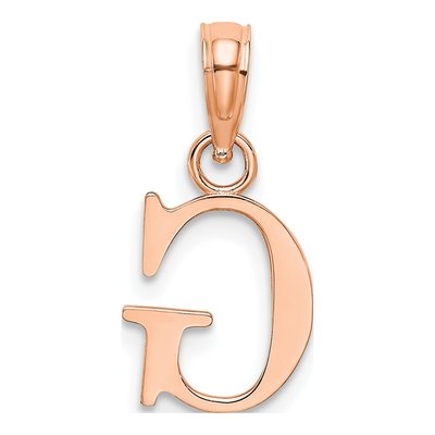 14K Rose Gold Letter G Pendant – view 4