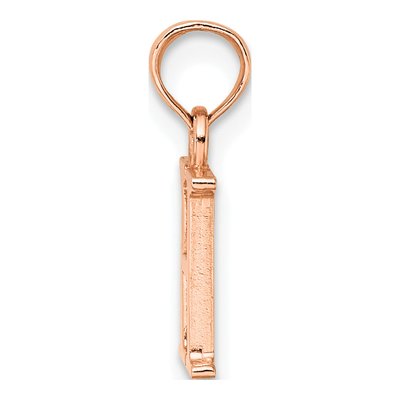 14K Rose Gold Letter H Pendant – view 3