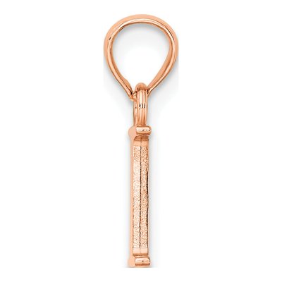 14K Rose Gold Initial I Pendant – view 3