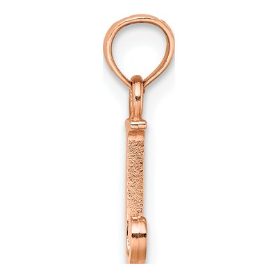 14K Rose Gold Letter J Pendant – view 3