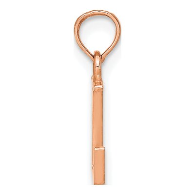 14K Rose Gold Letter L Pendant – view 3