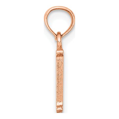 14K Rose Gold Letter M Pendant – view 3