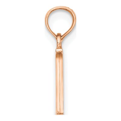 14K Rose Gold Letter N Pendant – view 3