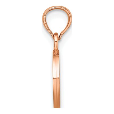 14K Rose Gold Letter O Pendant – view 3
