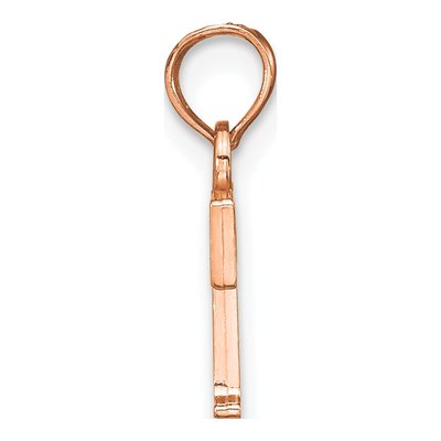 14K Rose Gold Letter T Pendant – view 3