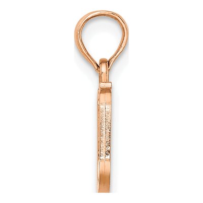 14K Rose Gold Letter U Pendant – view 3