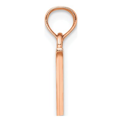 14K Rose Gold Letter V Pendant – view 3