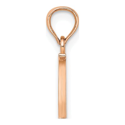 14K Rose Gold Letter W Pendant – view 3