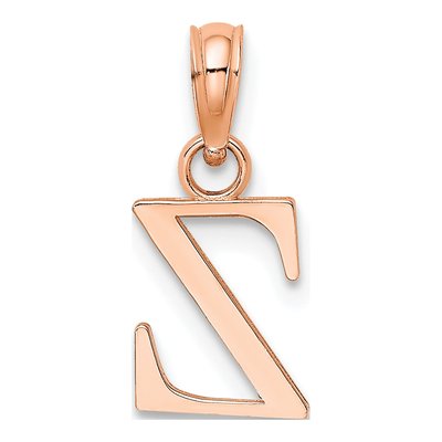 14K Rose Gold Letter Z Pendant – view 4
