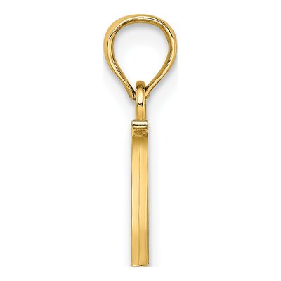 14K Yellow Gold Block Letter W Pendant – view 3