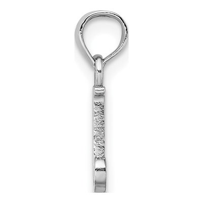 14K White Gold Letter J Pendant – view 3