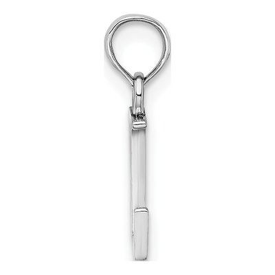14K White Gold Letter L Pendant – view 3