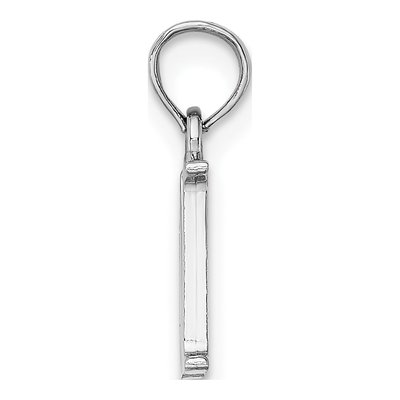 14K White Gold Letter M Pendant – view 3