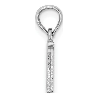 14K White Gold Letter N Pendant – view 3