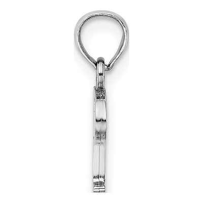 14K White Gold Letter P Pendant – view 3
