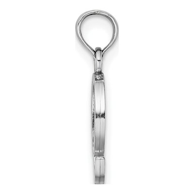 14K White Gold Letter Q Pendant – view 3