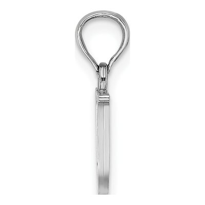 14K White Gold Letter U Pendant – view 3