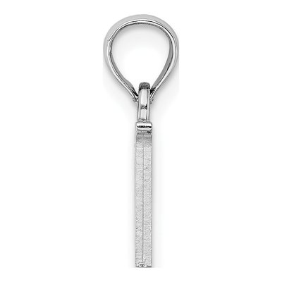 14K White Gold Letter V Pendant – view 3