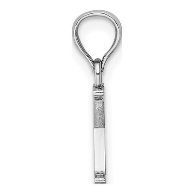 14K White Gold Letter X Pendant – view 3